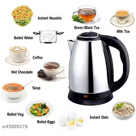 Electric Kettle, White and Ora