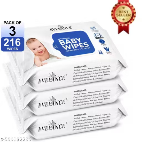 EVELANCE Baby Wipes 72 Sh