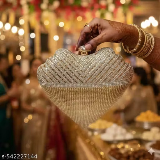 Bridal Gold Clutch Bag fo