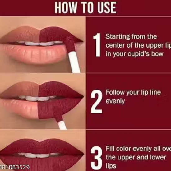 Red mini lipstick kajal f